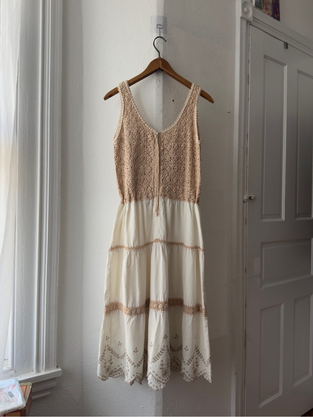 Vintage 70s handmade prairie dress small - Picture 3 of 11